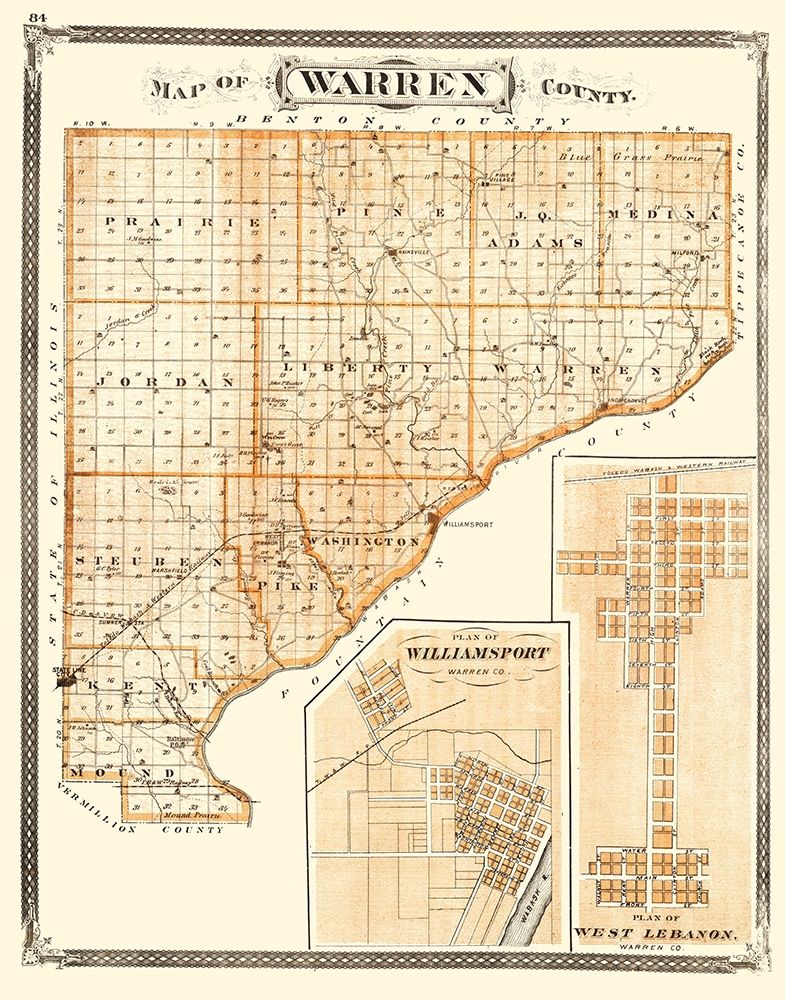 Warren Indiana - Baskin 1876 art print by Baskin for $57.95 CAD