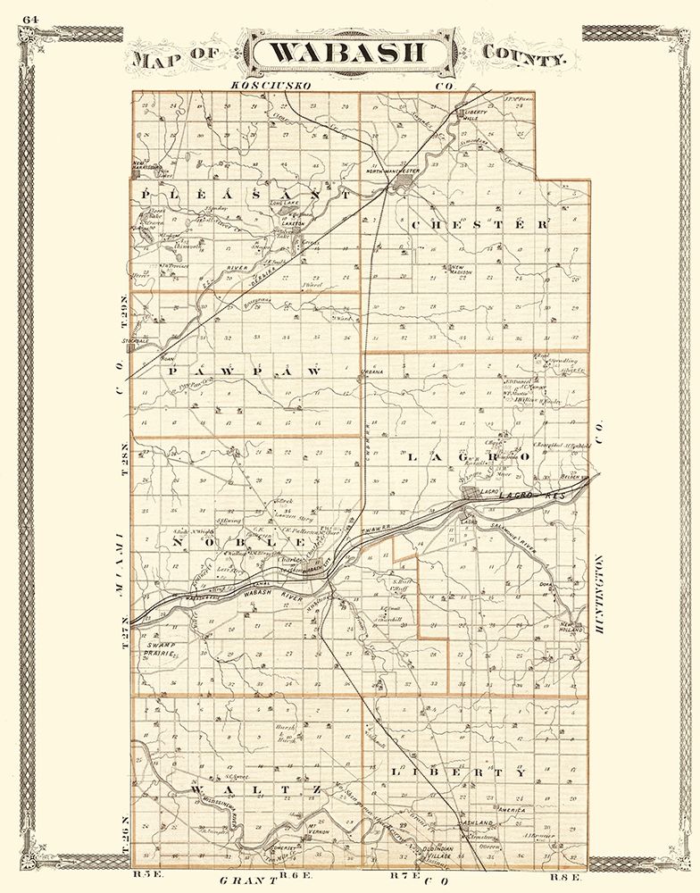 Wabash Indiana - Baskin 1876 art print by Baskin for $57.95 CAD