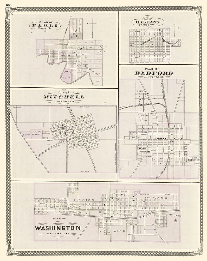Washington, Paoli, Orleans, Bedford, Mitchell art print by Baskin for $57.95 CAD