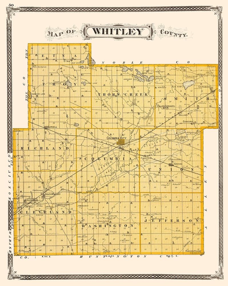 Whitley Indiana - Baskin 1876 art print by Baskin for $57.95 CAD
