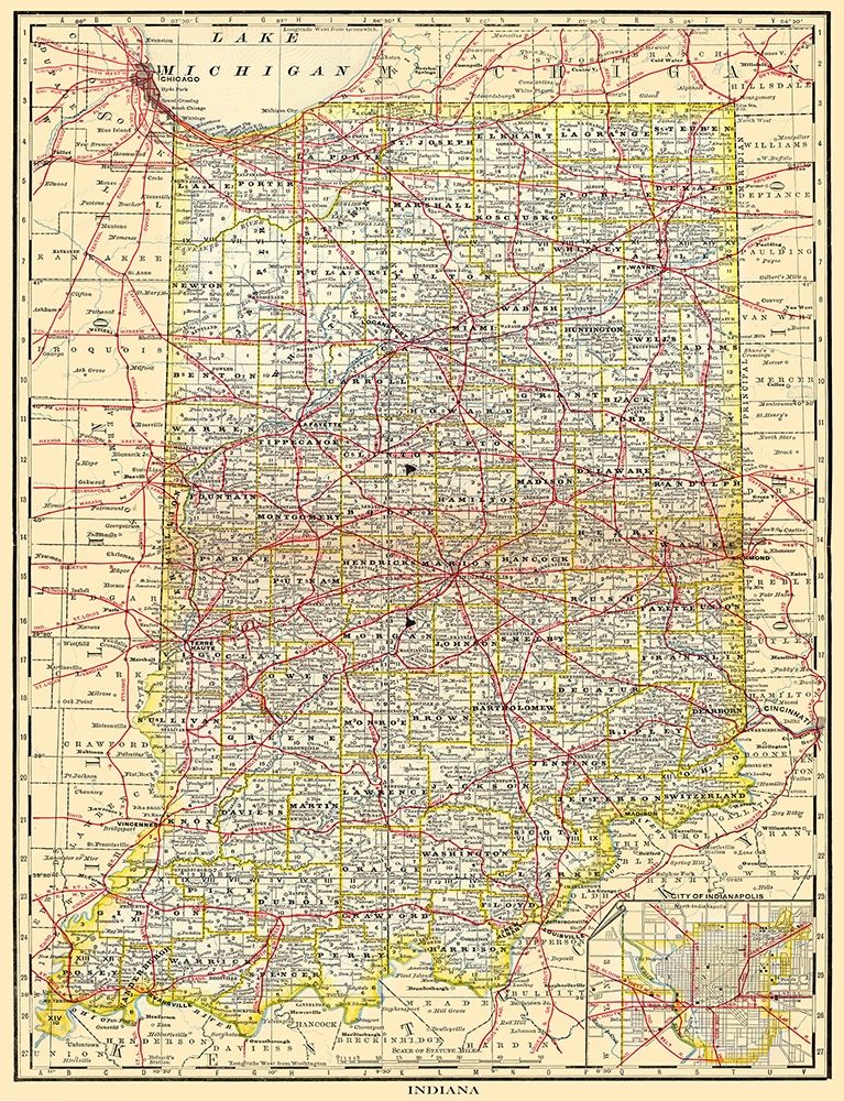 Railroad Map - 1879 art print by Unknown for $57.95 CAD