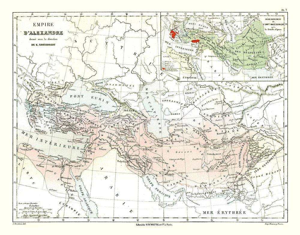 Alexanders Empire - Cortambert 1880 art print by Cortambert for $57.95 CAD