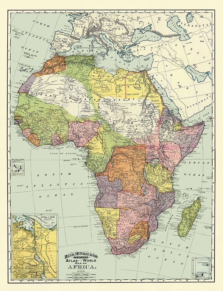 Africa - Rand McNally 1897 art print by Rand McNally for $57.95 CAD