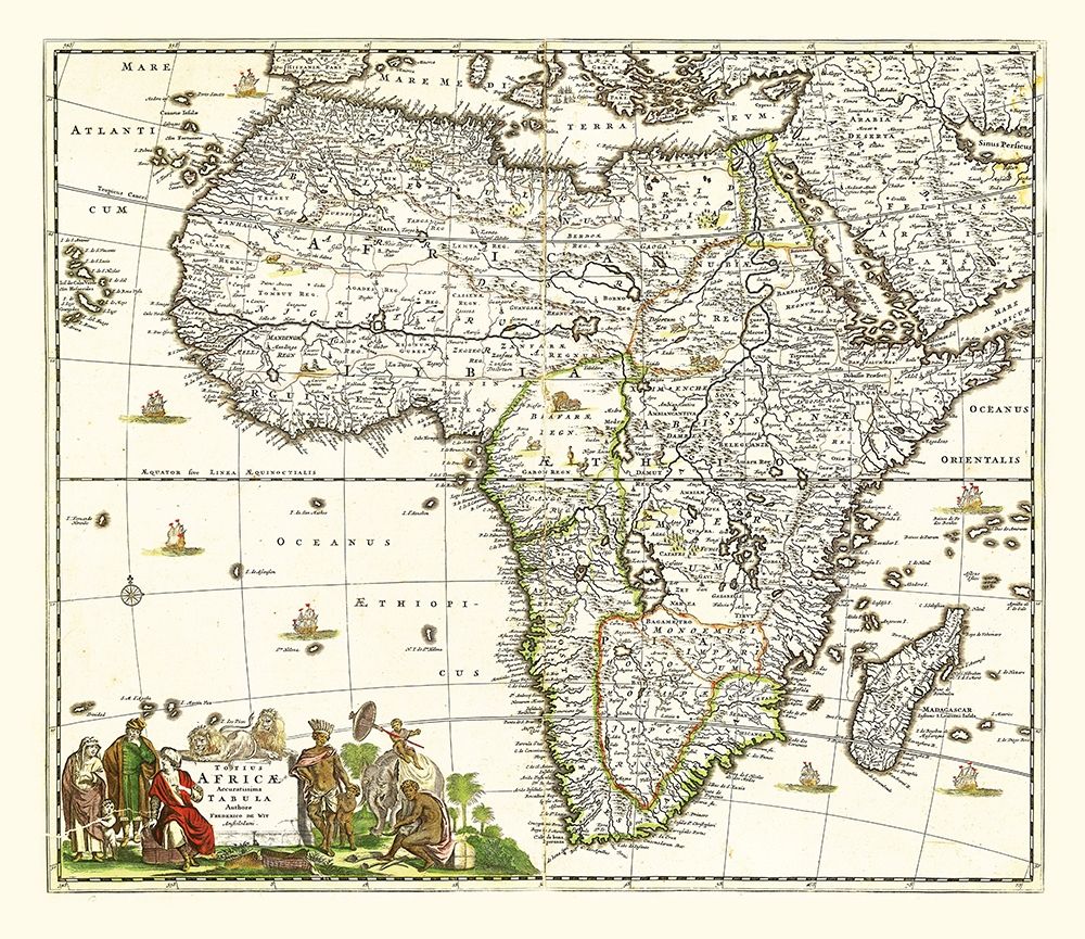 Africa - De Wit 1688 art print by De Wit for $57.95 CAD
