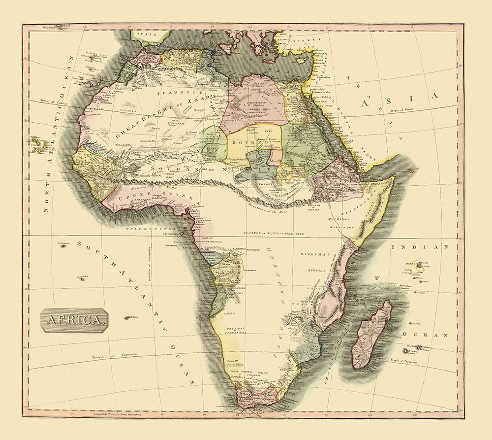 Africa - Thomson 1817 art print by Thomson for $57.95 CAD