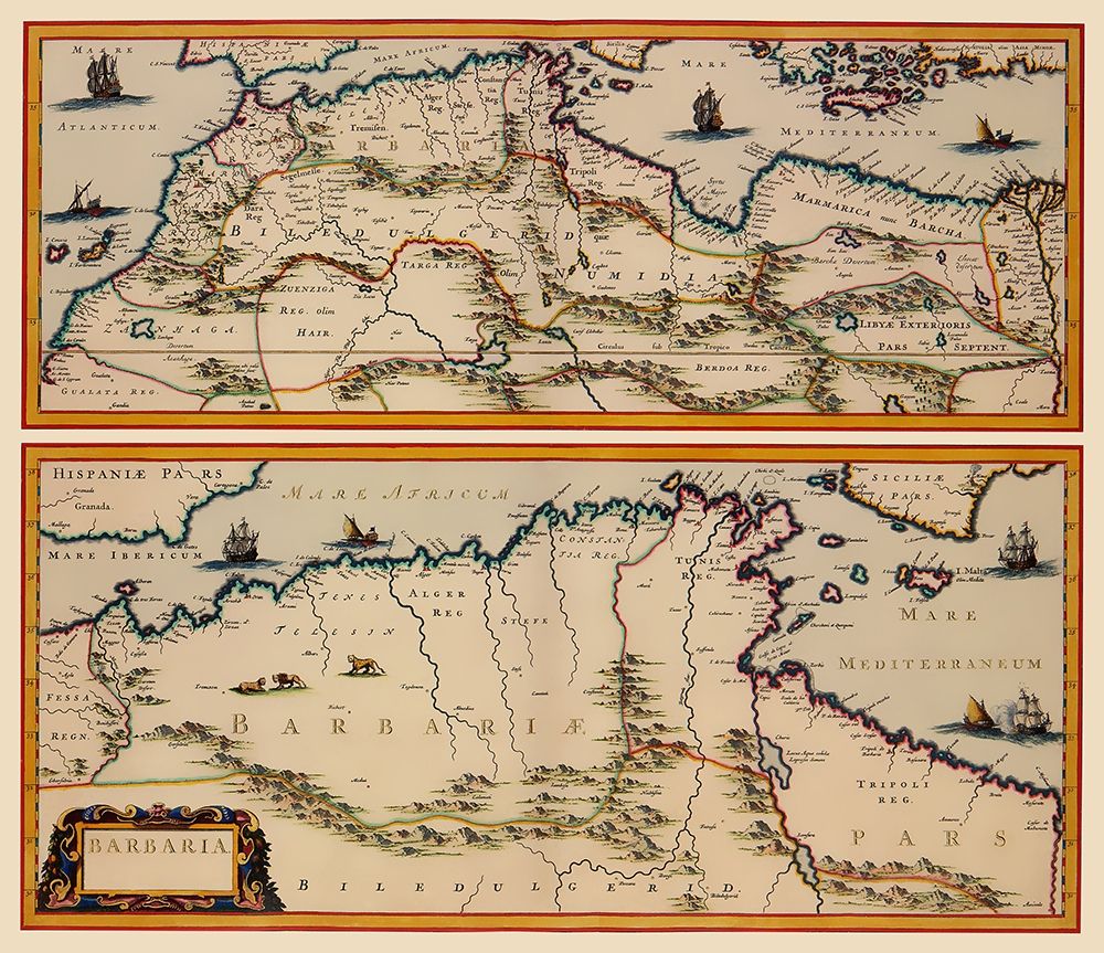 Africa Northern Coast - Blaeu 1650 art print by Blaeu for $57.95 CAD