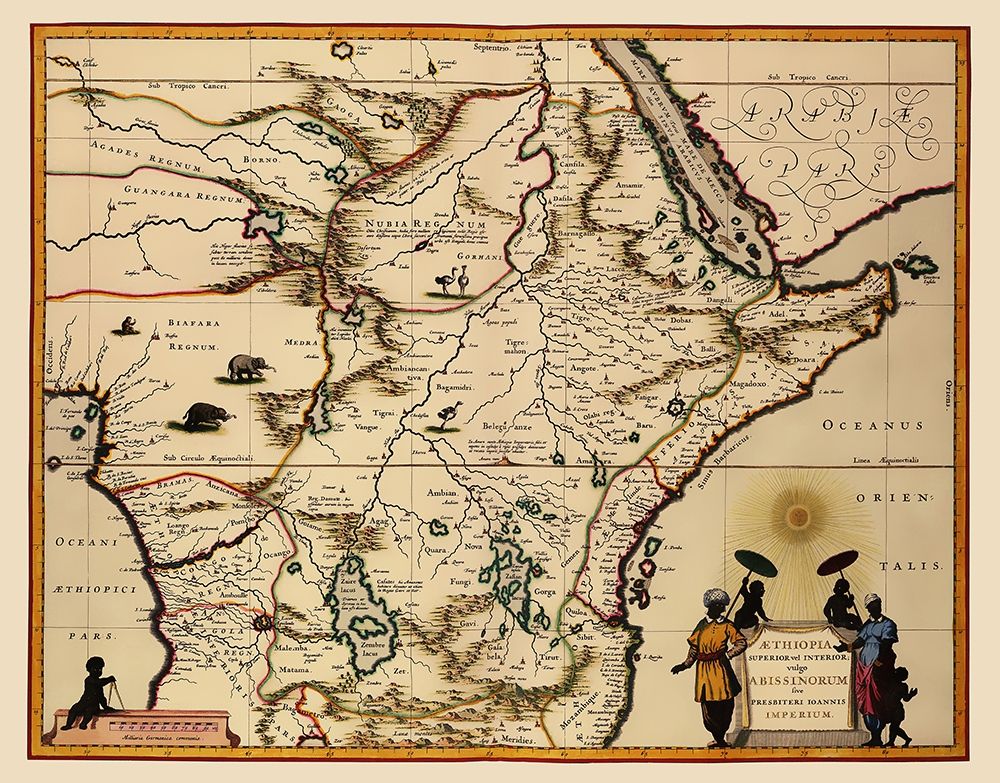 Eastern Africa - Blaeu 1635 art print by Blaeu for $57.95 CAD