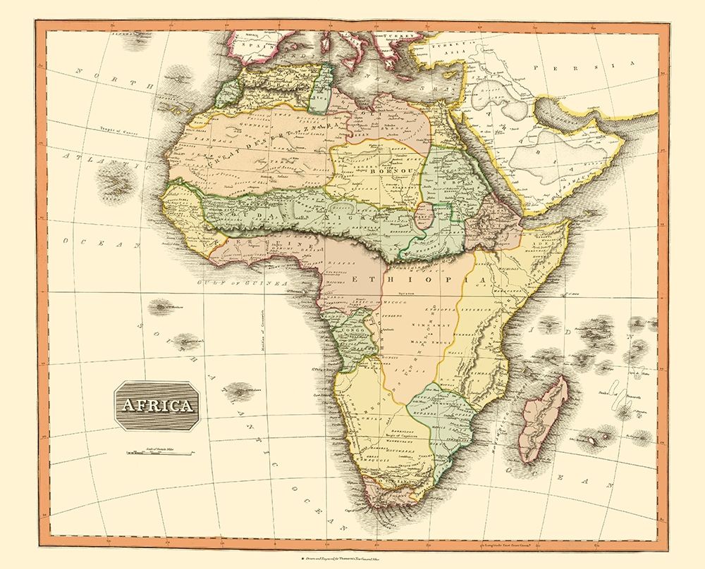 Africa - Cumming 1817 art print by Cumming for $57.95 CAD