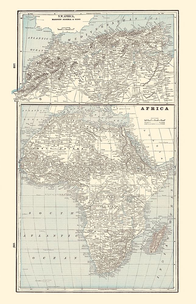 Northwest Africa - Rathbun 1893 art print by Rathbun for $57.95 CAD