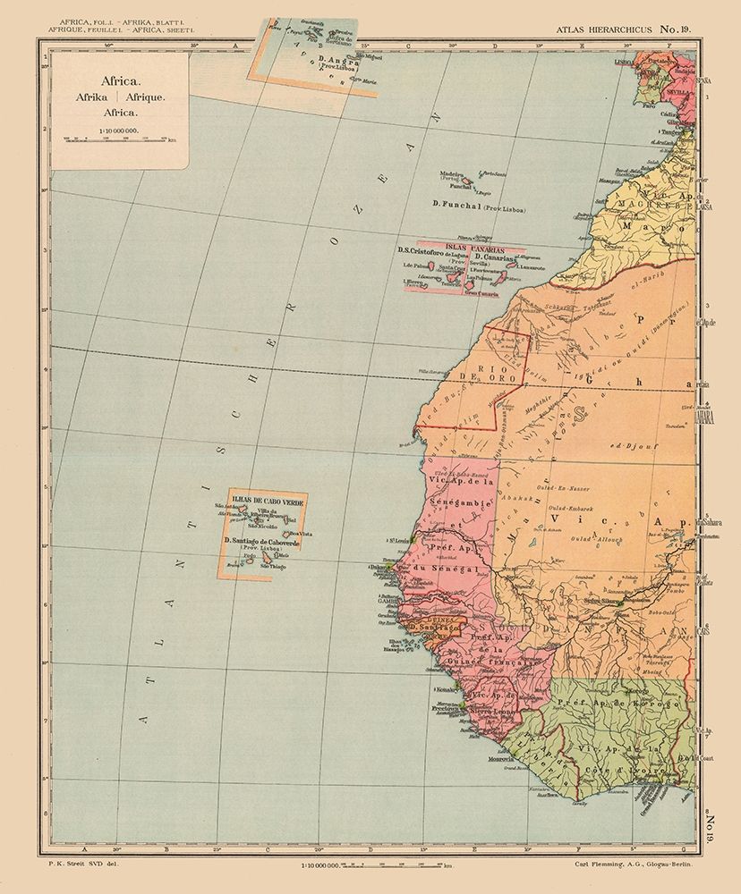Southwest Africa - Streit 1913 art print by Streit for $57.95 CAD
