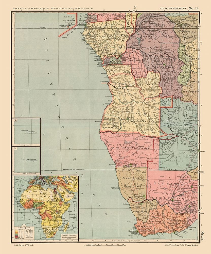 Southwestern Africa - Streit 1913 art print by Streit for $57.95 CAD