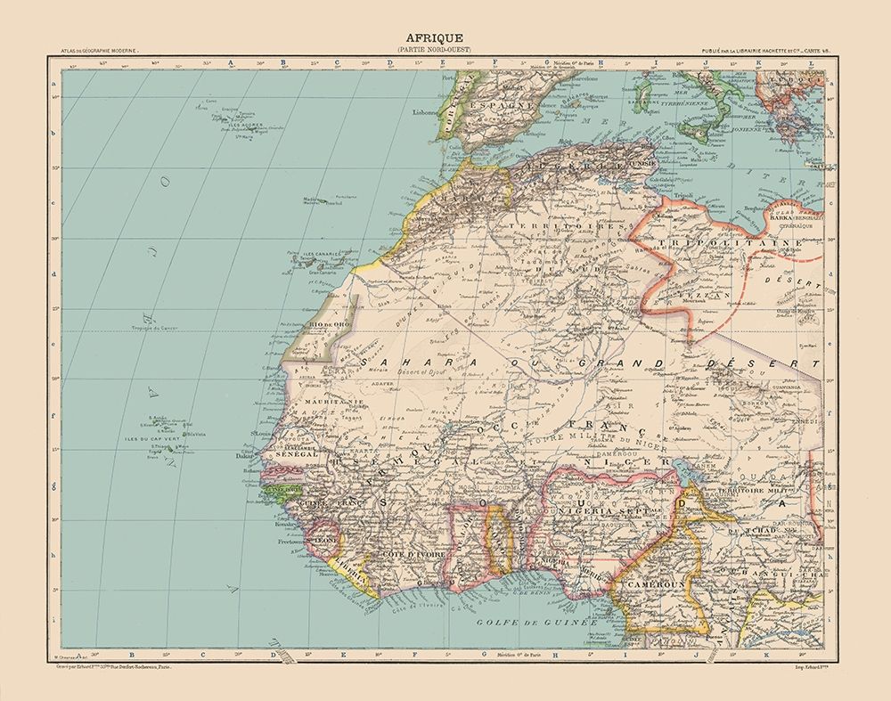 North West Africa - Schrader 1908 art print by Schrader for $57.95 CAD