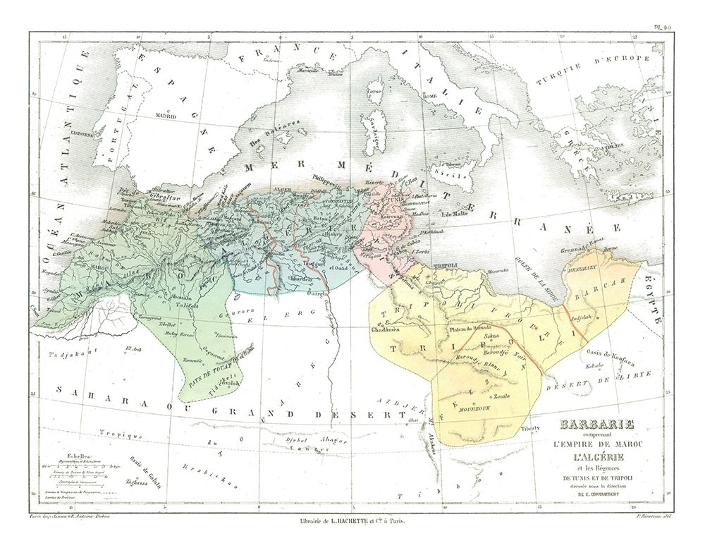 Barbarians Africa - Cortambert 1880 art print by Cortambert for $57.95 CAD