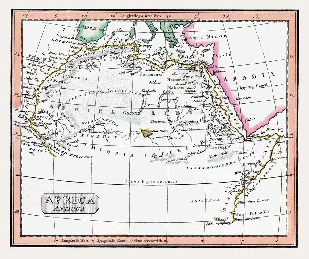 Northern Ancient Africa - Fenner 1830 art print by Fenner for $57.95 CAD