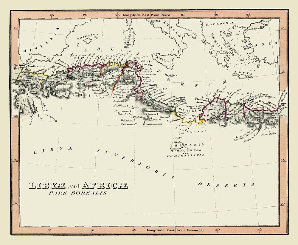 Ancient Northern Africa - Fenner 1830 art print by Fenner for $57.95 CAD