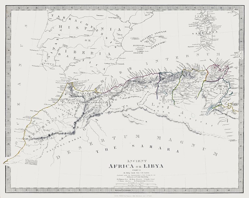 Ancient Northern Africa - Hall 1830 art print by Hall for $57.95 CAD