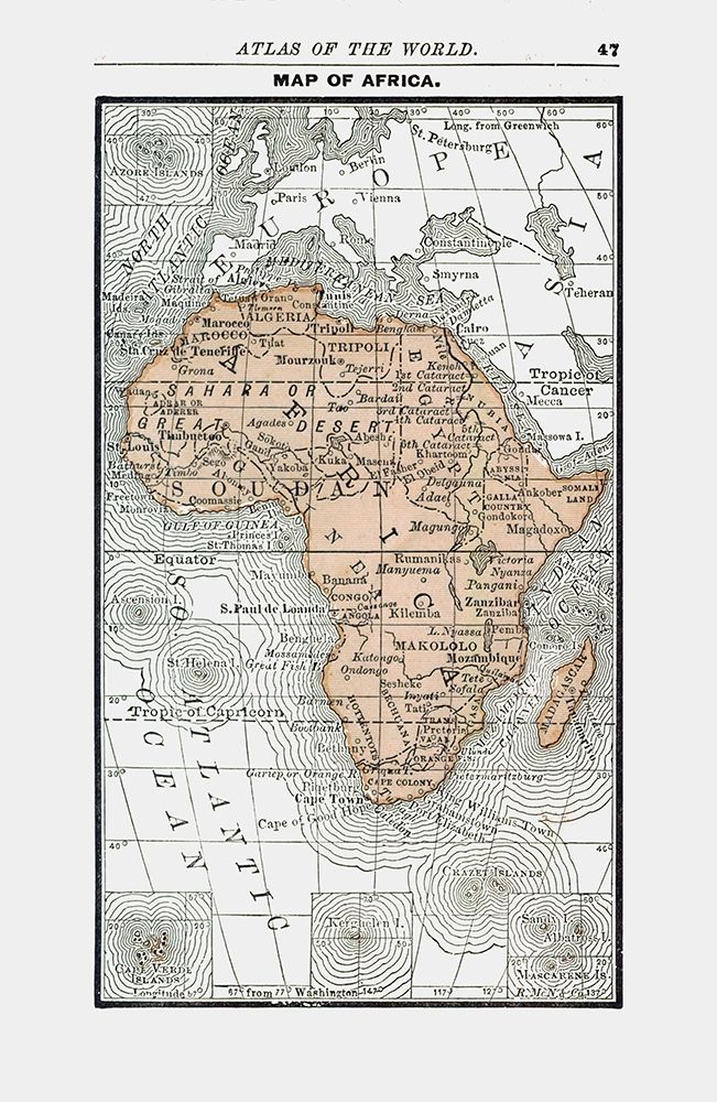 Africa - Alden 1886 art print by Alden for $57.95 CAD