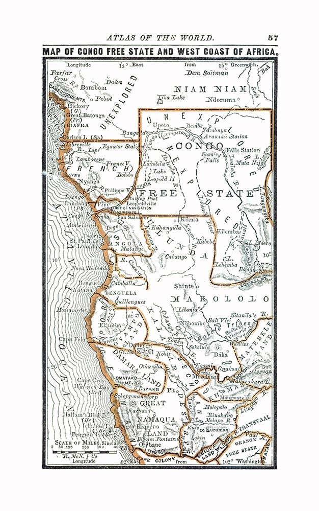 North Western Africa - Alden 1886 art print by Alden for $57.95 CAD