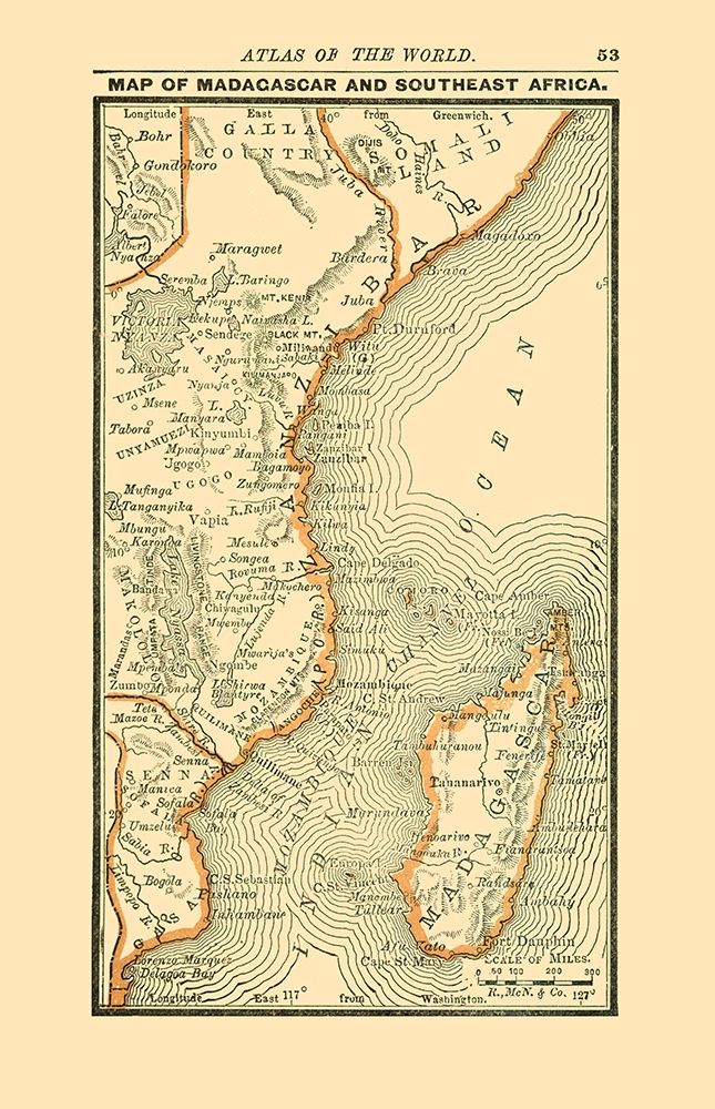 Madagascar South East Africa - Alden 1886 art print by Alden for $57.95 CAD