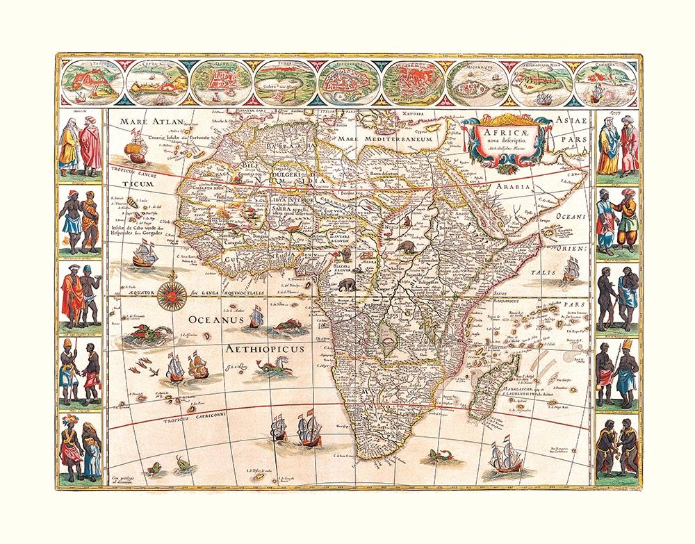 Africa - Blaeu 1630 art print by Blaeu for $57.95 CAD