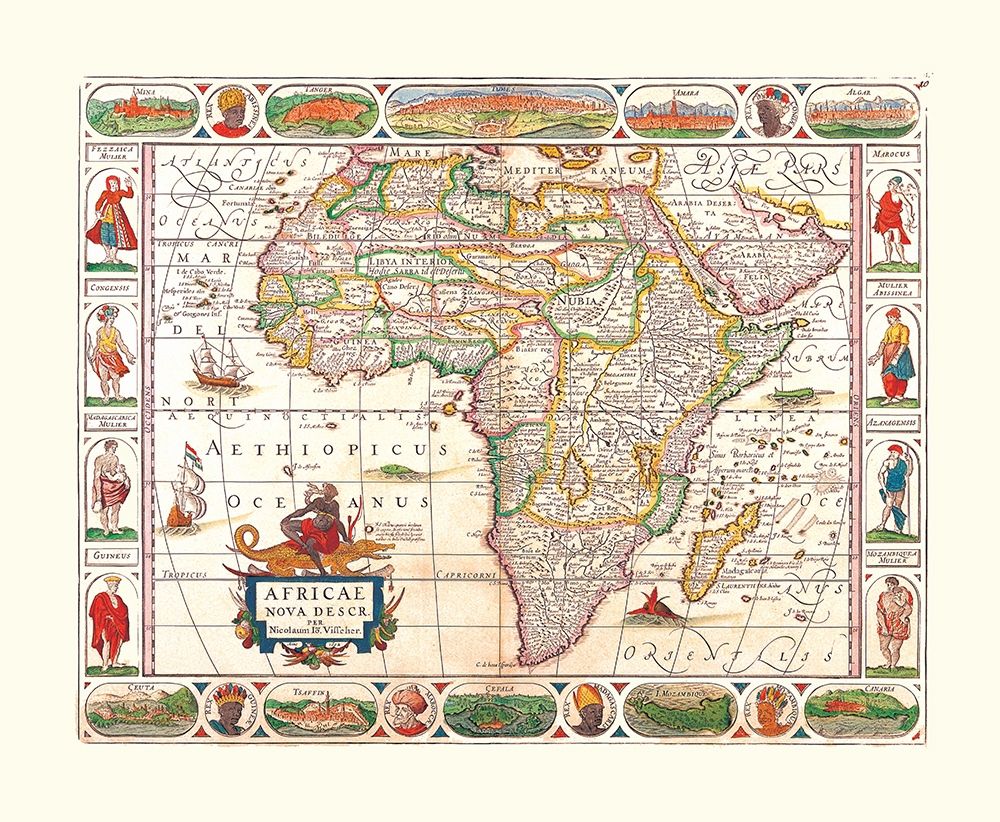 Africa - Visscher art print by Visscher for $57.95 CAD