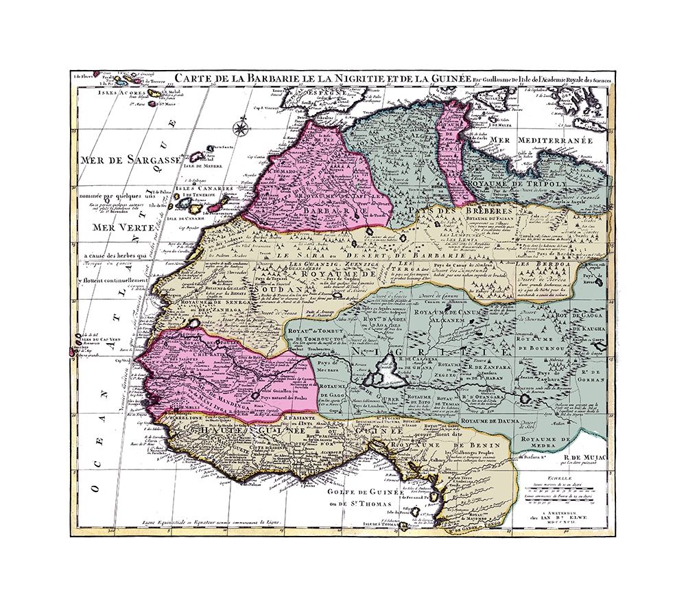 Nigeria Guinea  Africa - De Lisle art print by De L isle for $57.95 CAD