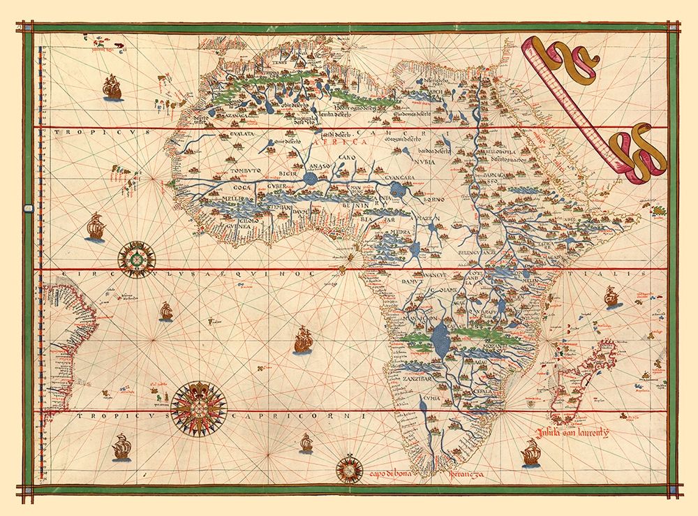Africa - Martines 1587 art print by Martines for $57.95 CAD