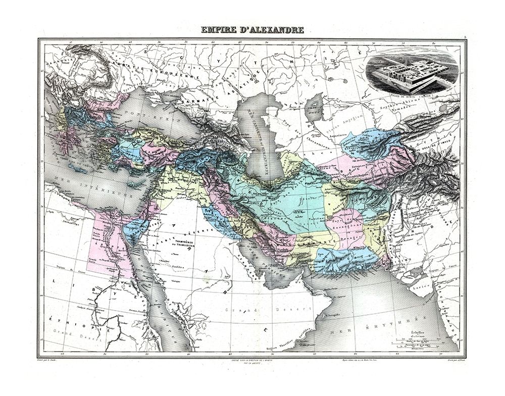 Alexander the Great Empire Europe Asia - Lacoste art print by Lacoste for $57.95 CAD