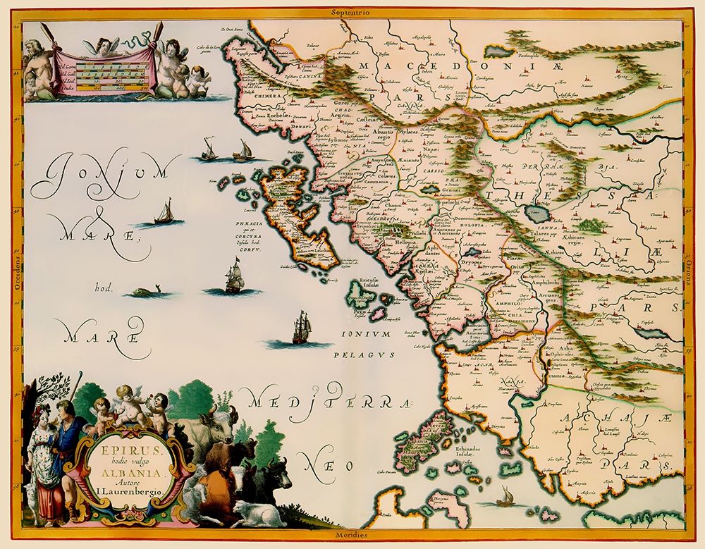Albania Greece - Jansson 1654 art print by Jansson for $57.95 CAD
