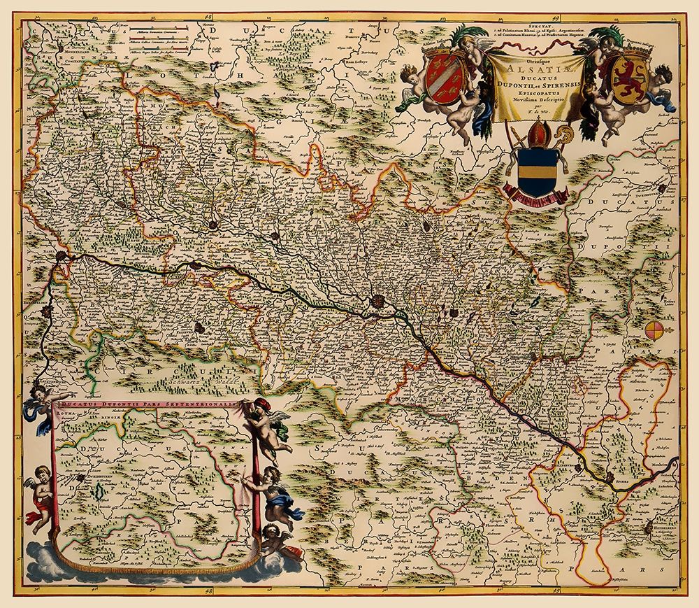 Alsace Region France - De Wit 1688 art print by De Wit for $57.95 CAD