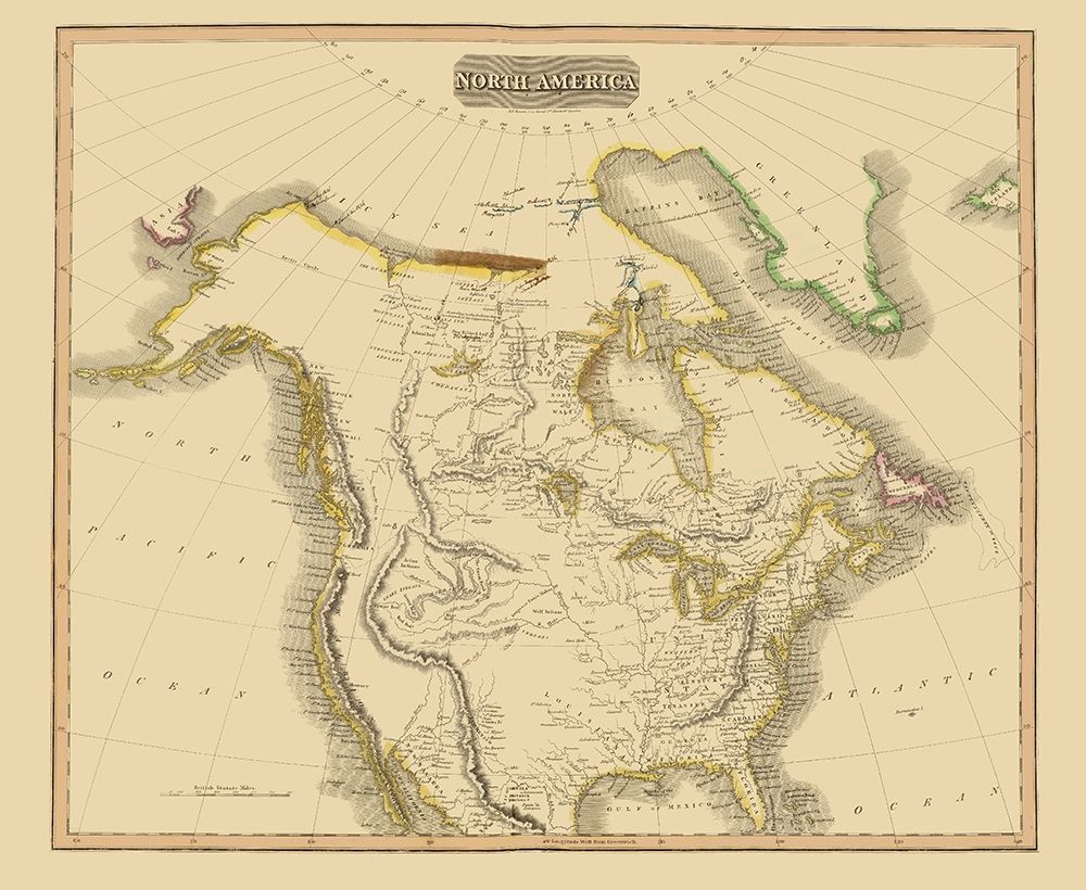 North America - Thomson 1814 art print by Thomson for $57.95 CAD