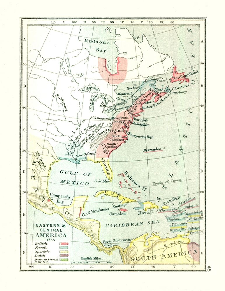 Eastern Central America - Gardiner 1755 art print by Gardiner for $57.95 CAD