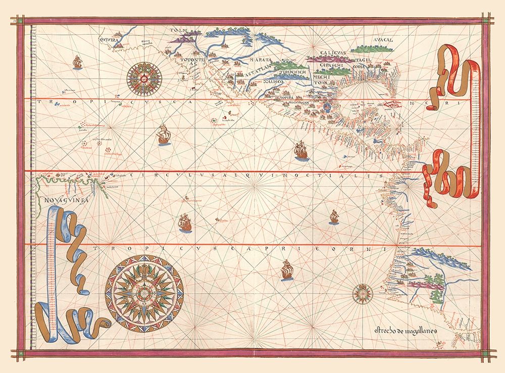 Americas West Coast - Martines 1587 art print by Martines for $57.95 CAD