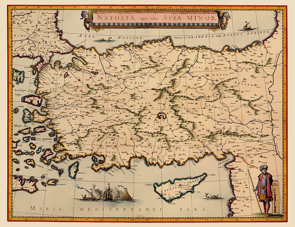 Anatolian Peninsula Asia Minor - Mariette 1635 art print by Mariette for $57.95 CAD