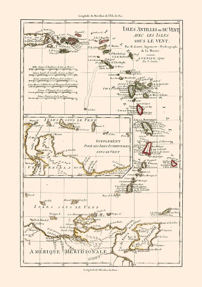 Lesser Antilles - Santini 1794 art print by Santini for $57.95 CAD
