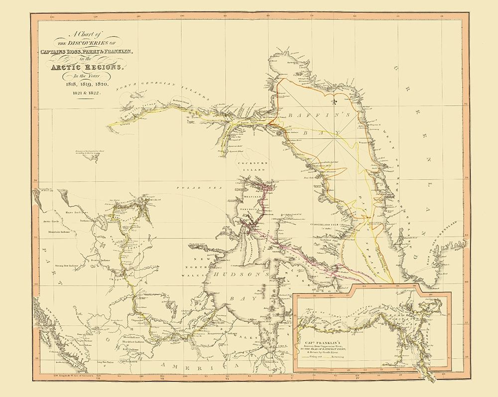 Arctic Region Discoveries Canada - Thomson 1822 art print by Thomson for $57.95 CAD