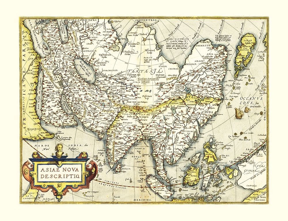 Asia - Ortelius 1570 art print by Ortelius for $57.95 CAD