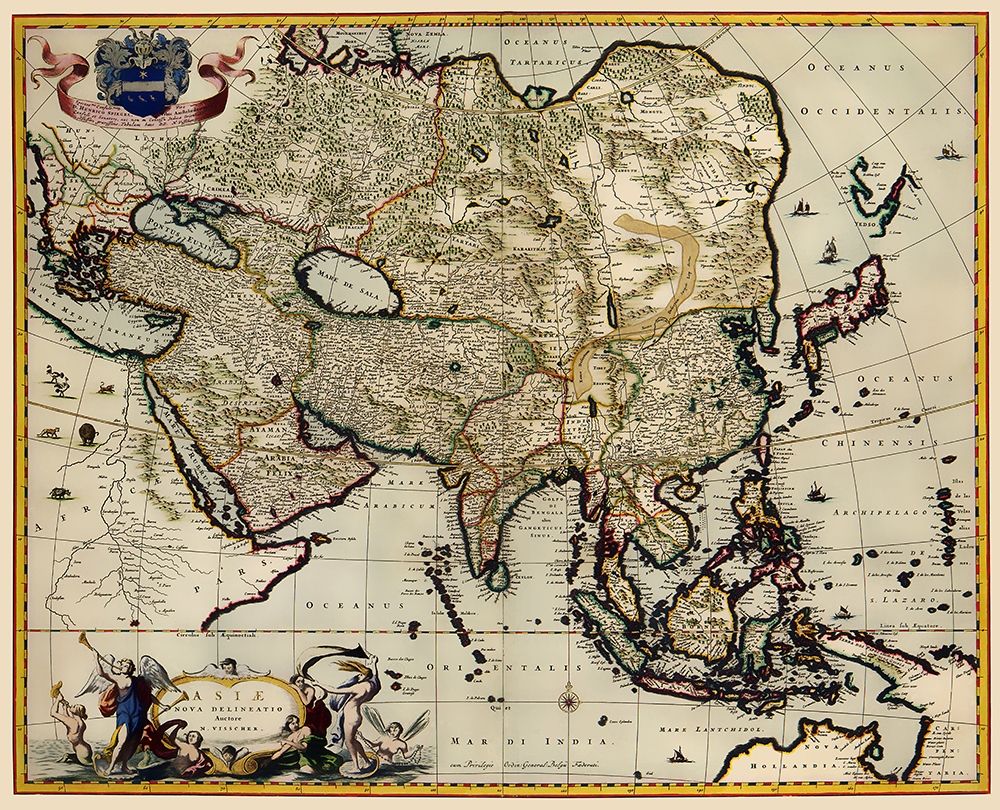 Asia - Visscher 1681 art print by Visscher for $57.95 CAD