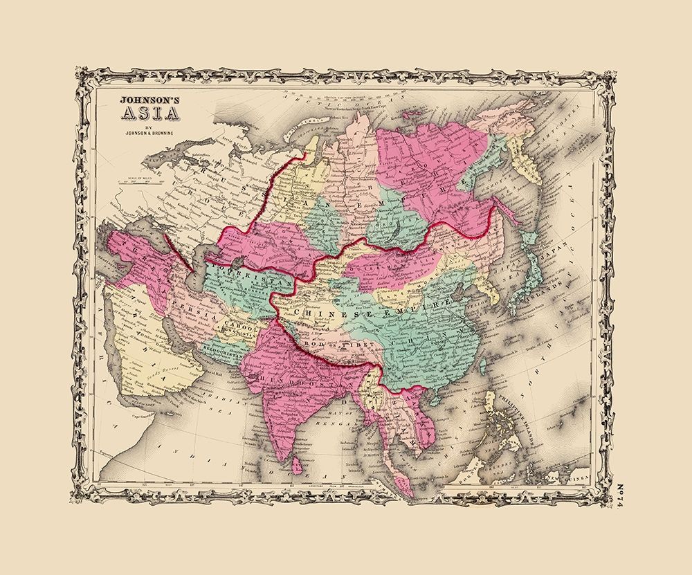 Asia - Johnson 1860 art print by Johnson for $57.95 CAD