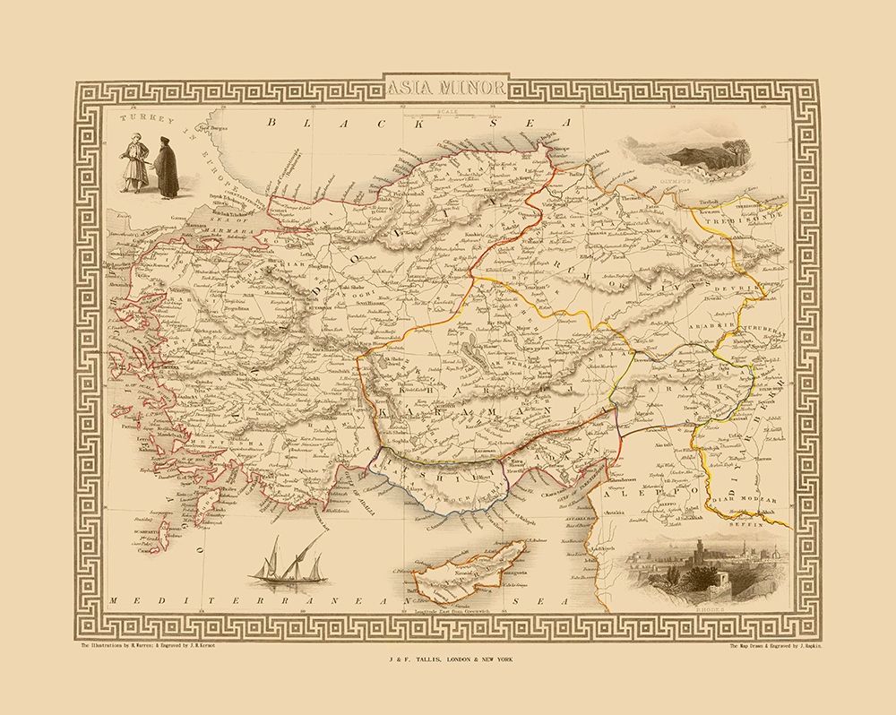Asia Minor - Tallis 1851 art print by Tallis for $57.95 CAD