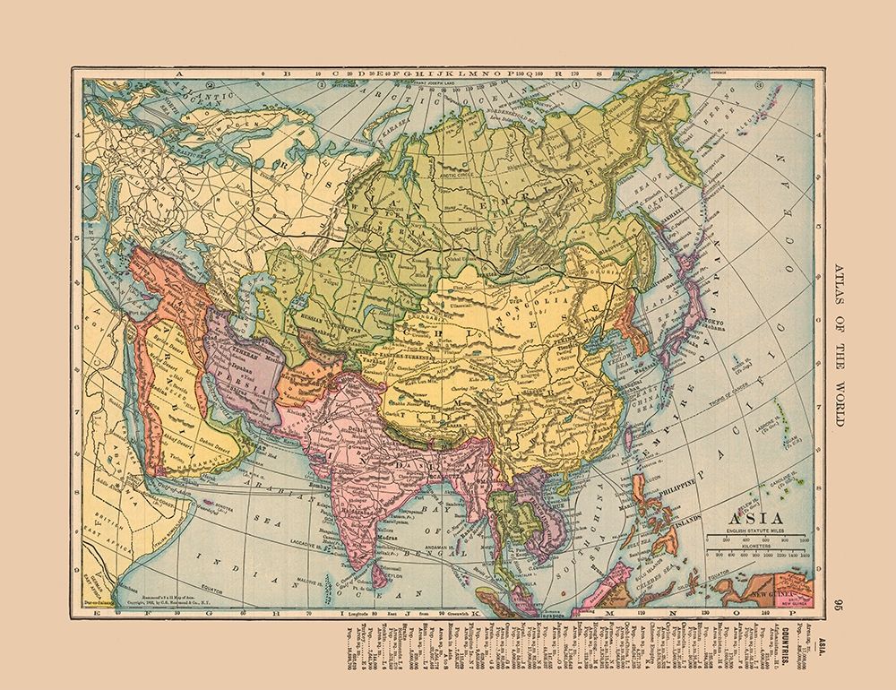 Asia - Hammond 1910 art print by Hammond for $57.95 CAD