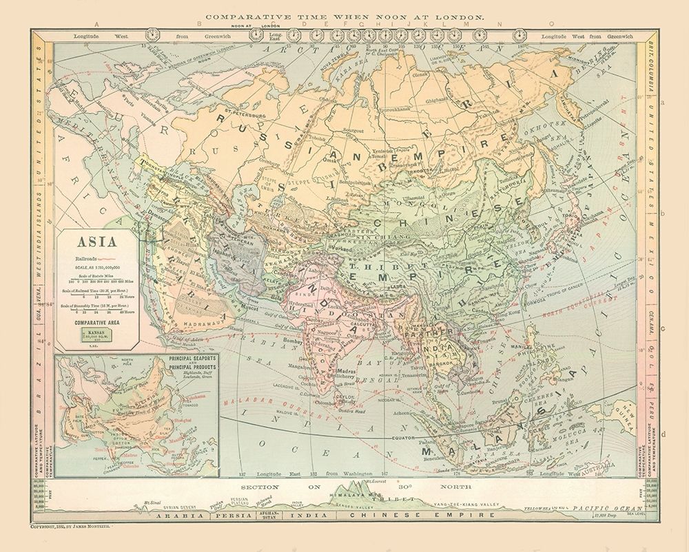 Asia Elevation - Monteith 1882 art print by Monteith for $57.95 CAD