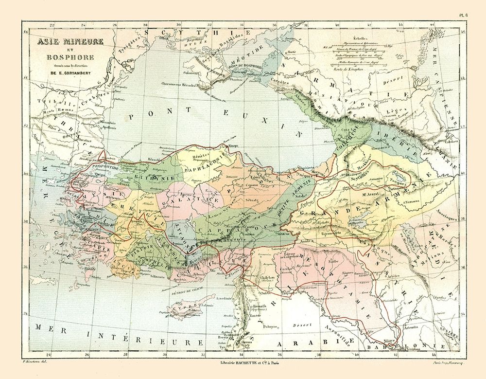 Asia Minor Bosphorus - Cortambert 1880 art print by Cortambert for $57.95 CAD