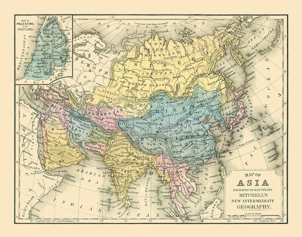 Asia - Mitchell 1869 art print by Mitchell for $57.95 CAD