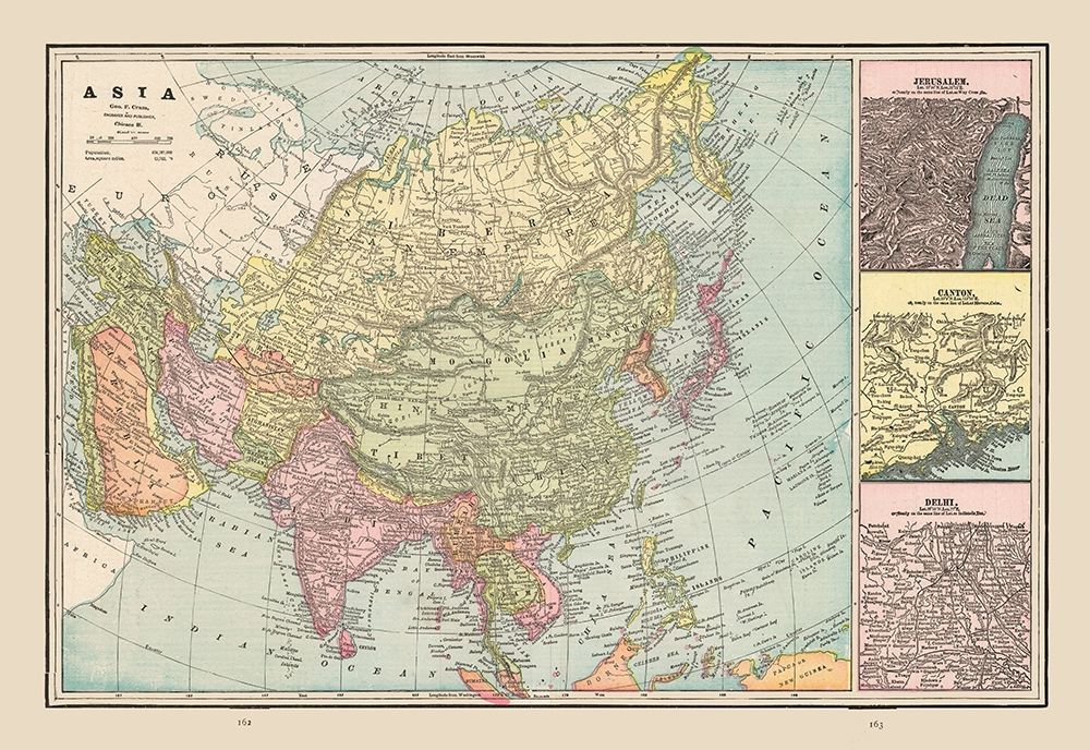 Asia - Cram 1892 art print by Cram for $57.95 CAD