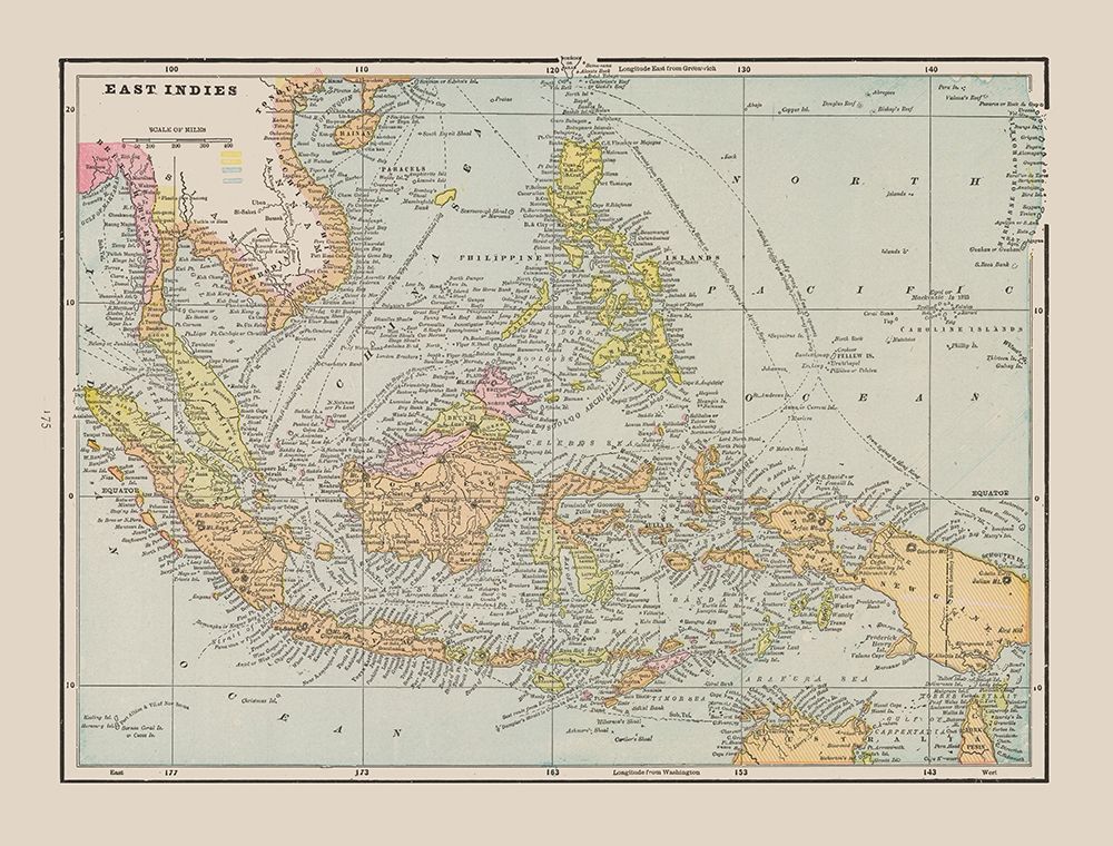 Asia East Indies - Cram 1892 art print by Cram for $57.95 CAD