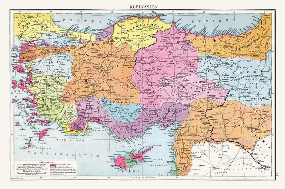 Asia Minor - Droysen 1886 art print by Droysen for $57.95 CAD