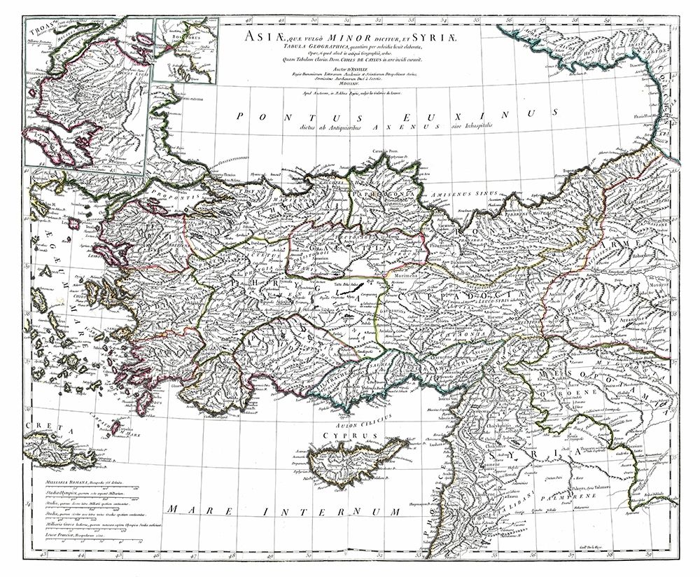 Asia Minor Syria - DAnville 1799 art print by D Anville for $57.95 CAD