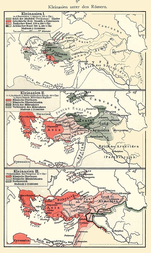 Asia Minor Roman Empire - Velhagen 1897 art print by Velhagen for $57.95 CAD