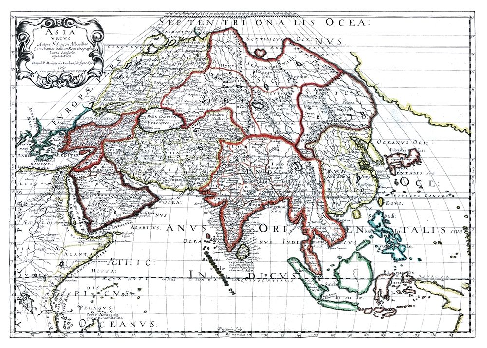 Asia - Sanson 1641 art print by Sanson for $57.95 CAD